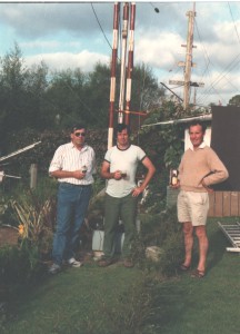 Robin with Ray Crawford and Owen Barriball at Pungarehu, Owen's home near Opunake